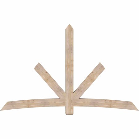 Ekena Millwork Alberta Smooth Timber Gable Bracket, Douglas Fir, 96"W x 60"H x 3 1/2"D x 5 1/2"F, 15/12 Pitch GBW096X60X0406ALB00SDF